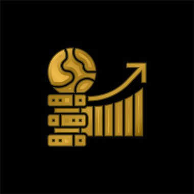 Büyük Veri Tabanlı metalik simge veya logo vektörü