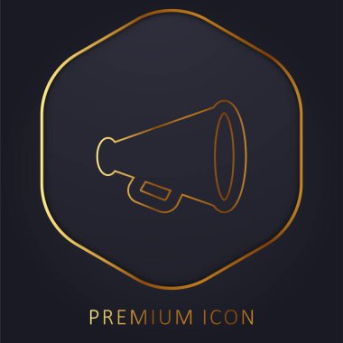 Altın çizgi prim logosu veya simgesi reklamı