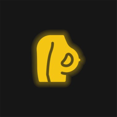 Göğüs sarısı parlak neon simgesi