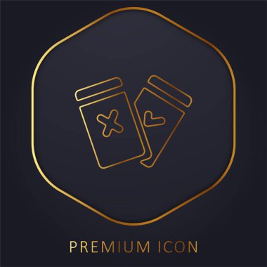 Amonestation golden line premium logo or icon clipart