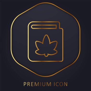 Altın satır premium logosu ya da simgesi