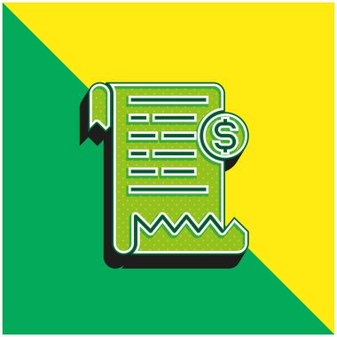 Bill Green ve sarı modern 3D vektör simgesi logosu