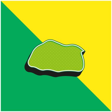 Bhutan Green and yellow modern 3d vector icon logo clipart