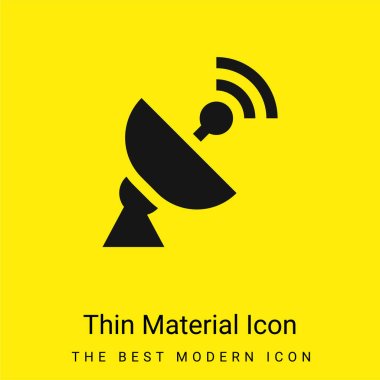 Antenna minimal bright yellow material icon clipart