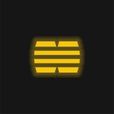 Barrels yellow glowing neon icon clipart