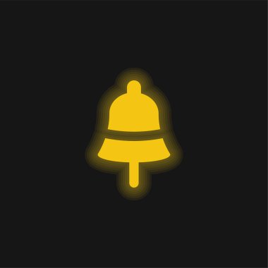 Zil sarısı parlak neon simgesi