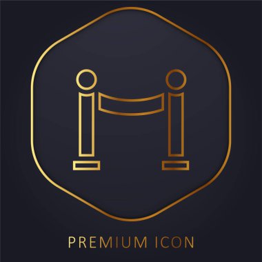 Barrier golden line premium logo or icon clipart