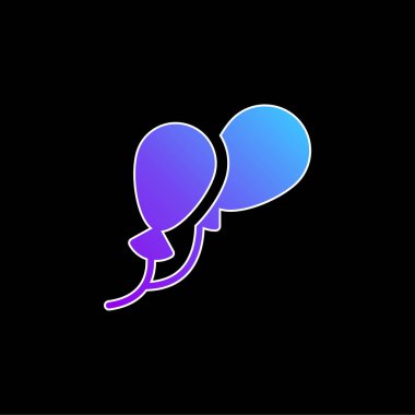 Balonlar mavi gradyan vektör simgesi