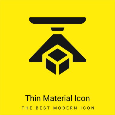 3d minimal bright yellow material icon clipart