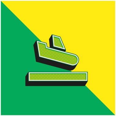 Geliş Yeşil ve sarı modern 3D vektör simgesi logosu