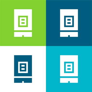 Uygulama Düz 4 renk en küçük simge kümesi