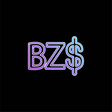 Belize Dolarlık Sembol mavi gradyan vektör simgesi