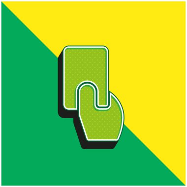 Amonestation Green ve yellow modern 3d vektör simgesi logosu