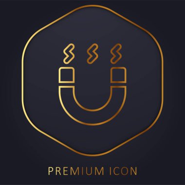 Çekici altın çizgi prim logosu veya simgesi