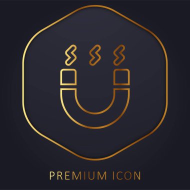Attractive golden line premium logo or icon clipart