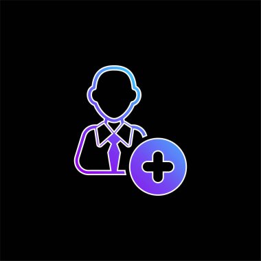 Kravat mavisi gradyan vektör simgesiyle Kullanıcı Ekle