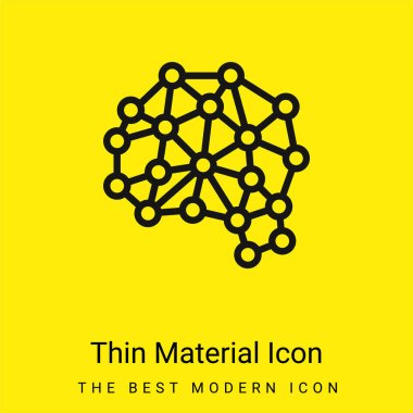 Artificial Intelligence minimal bright yellow material icon clipart