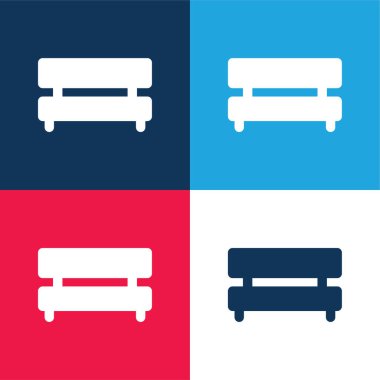 Mavi ve kırmızı dört renk en küçük simge kümesi