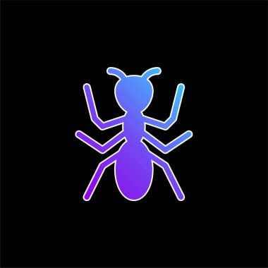 Ant blue gradient vector icon clipart