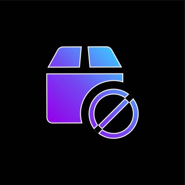 Engellenmiş mavi gradyan vektör simgesi