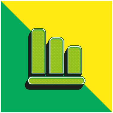 Bars Of Descending Graphic Green and yellow modern 3d vector icon logo clipart