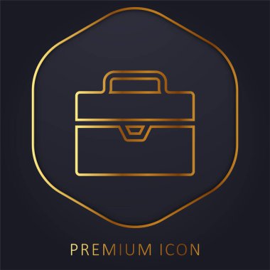 Altın çizgi prim logosu veya simgesi