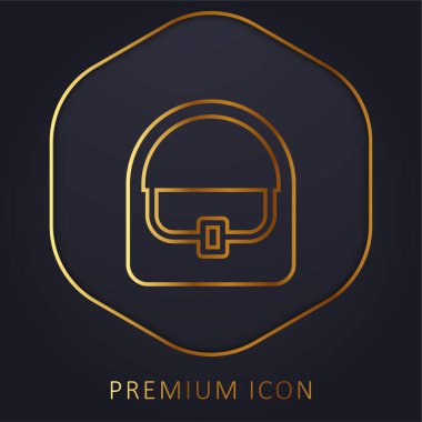 Altın çizgi prim logosu veya simgesi