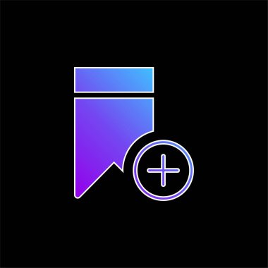 Yer imi mavi gradyan vektör simgesi