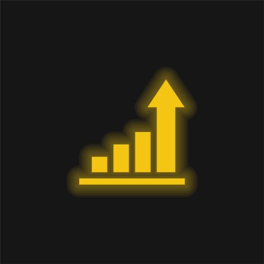 Analitik sarı parlak neon simgesi