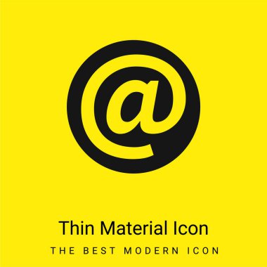 At Symbol Inside A Circle minimal bright yellow material icon clipart