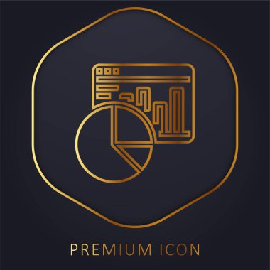 Yönetici altın çizgi premium logosu veya simgesi