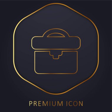 Black Bag altın çizgisi prim logosu veya simgesi