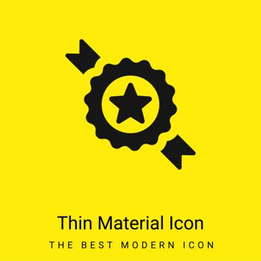 Rozet en az parlak sarı madde simgesi