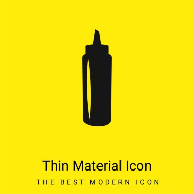 Siyah Şişe Sosu Konteynırı Asgari parlak sarı malzeme simgesi