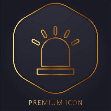 Altın çizgi premium logosu veya simgesini uyar