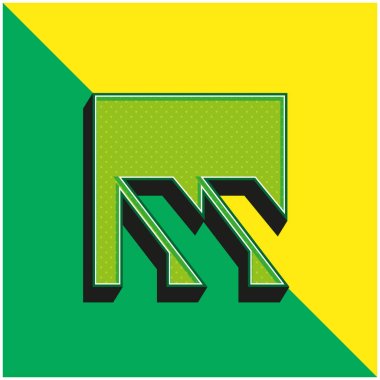 Brasilia Metro Logo Green and yellow modern 3d vector icon logo clipart