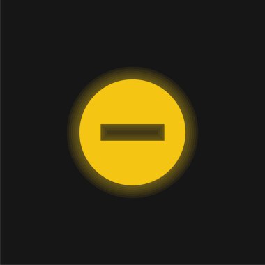 Bloklanmış Sarı Parlayan Neon simgesi