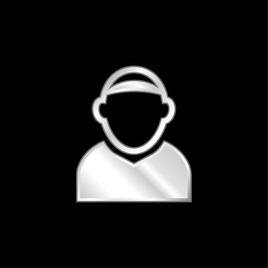 Kel Erkek Avatar gümüş kaplama metalik ikon