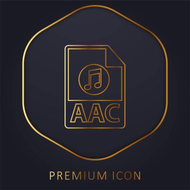 AAC Dosya Biçimi Altın Satır prim logosu veya simgesi
