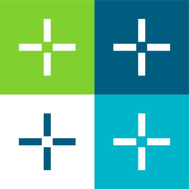 Kanama Düzlüğü 4 renk simgesi seti