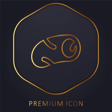 Arter altın çizgi prim logosu veya simgesi
