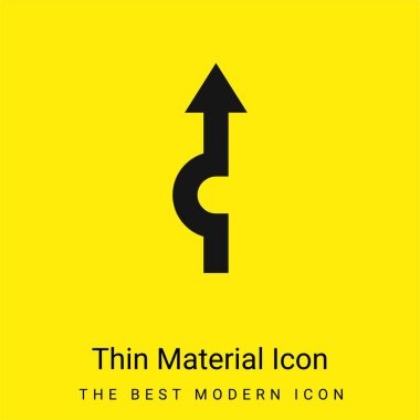 Arrow minimal bright yellow material icon clipart