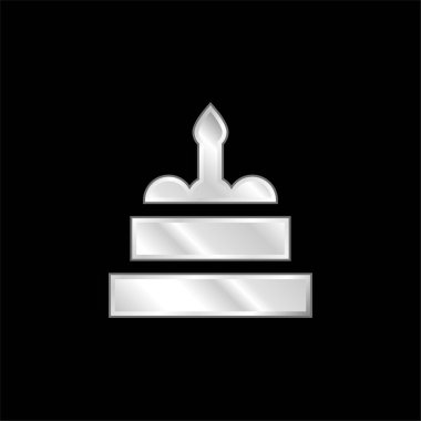 Doğum günü pastası gümüş kaplama metalik simge