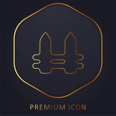 Kara Çit altın çizgi prim logosu veya simgesi