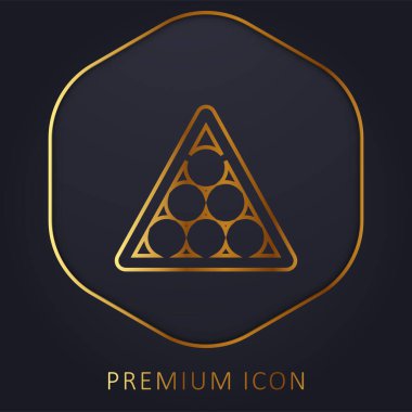 Bilardo altın çizgisi logosu veya simgesi