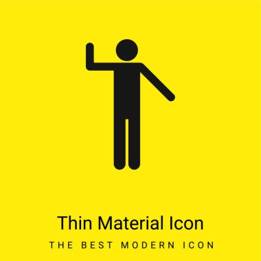 Basit Siluet Asgari parlak sarı malzeme simgesi