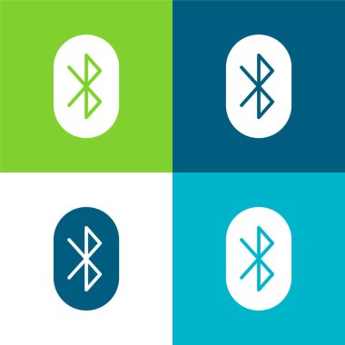 Bluetooth Düz 4 renk en küçük simge kümesi