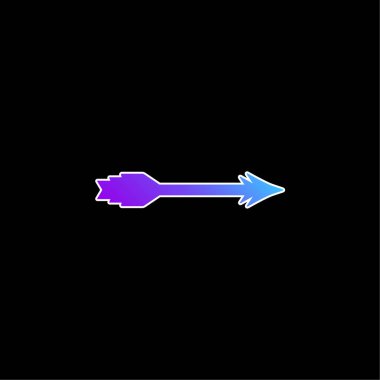 Ok mavi eğimli vektör simgesi