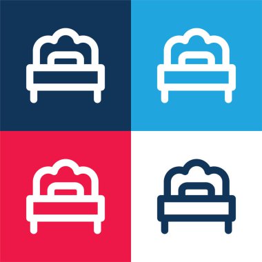 Yatak mavisi ve kırmızı dört renk en küçük simge kümesi