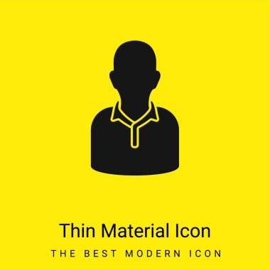 Athlete minimal bright yellow material icon clipart